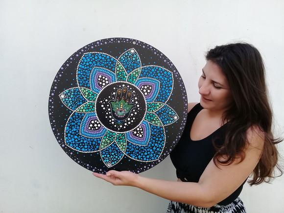 Mandala Mão de Fátima 50cm