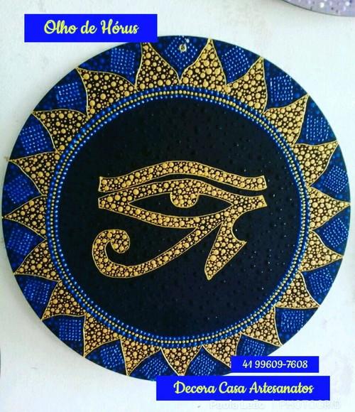 Mandala Olho de Hórus 40 cm em mdf