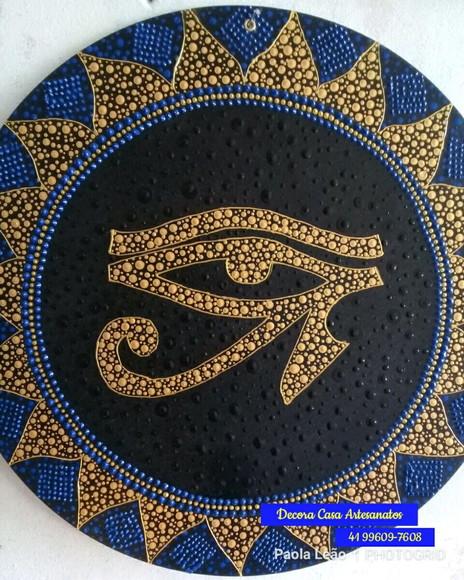 Mandala Olho de Hórus 40 cm em mdf