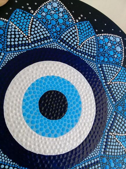 Mandala Olho Grego 40 cm em mdf