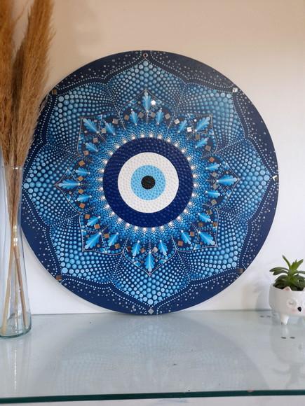 Mandala Olho Grego 60 cm em mdf