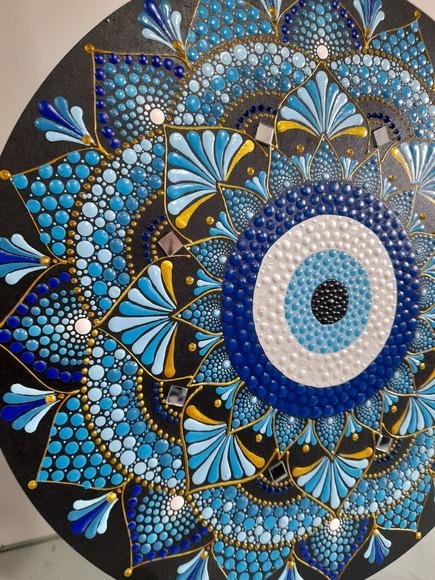Mandala Olho Grego 35cm