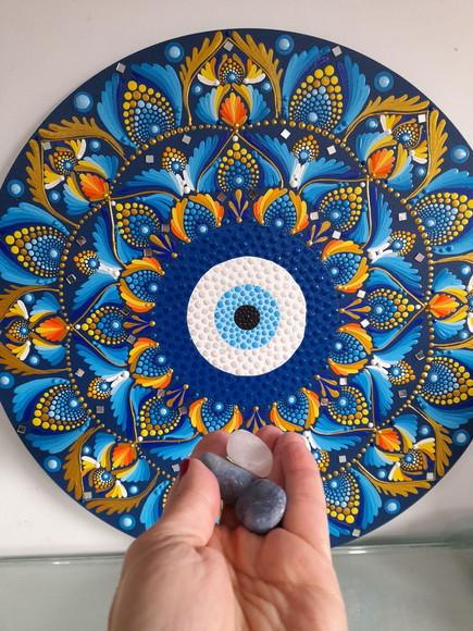 Mandala Olho Grego 40cm Pronta Entrega