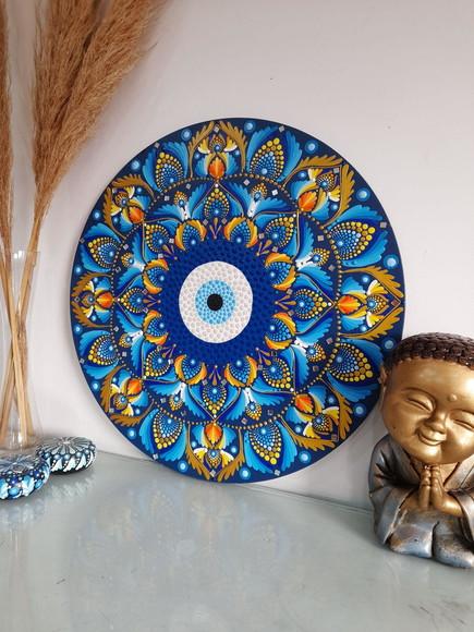 Mandala Olho Grego 40cm Pronta Entrega