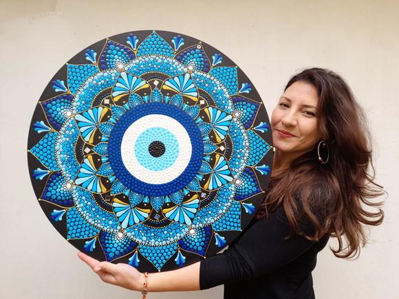 Mandala Olho Grego 60 cm
