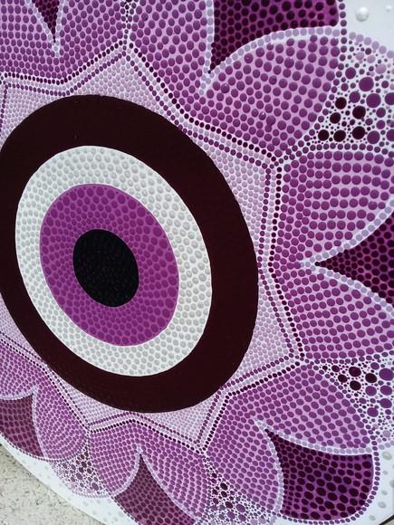 Mandala Olho Grego Bordô 40 cm