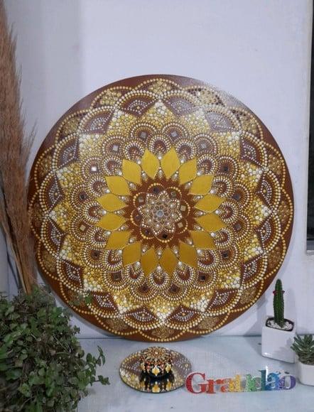 Mandala Prosperidade e Felicidade 50cm