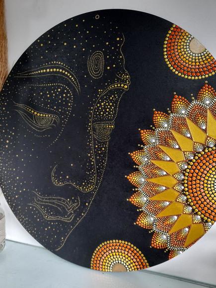 Mandala Rosto de Buda 50cm
