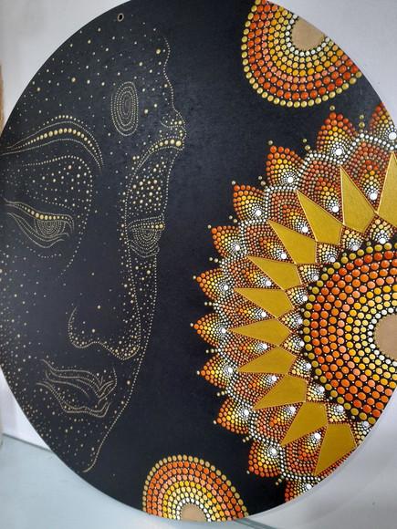 Mandala Rosto de Buda 50cm