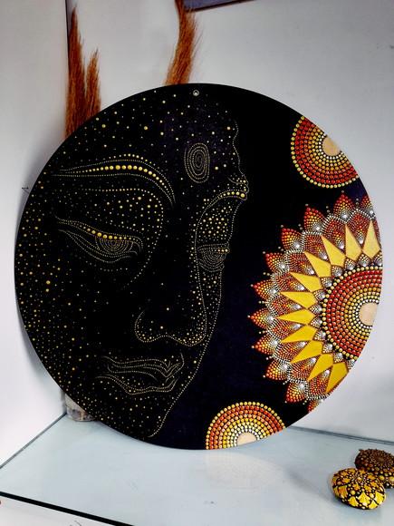 Mandala Rosto de Buda 60cm