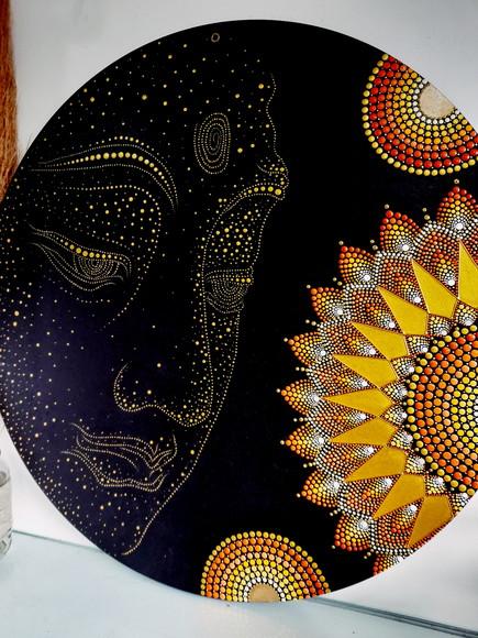 Mandala Rosto de Buda 60cm