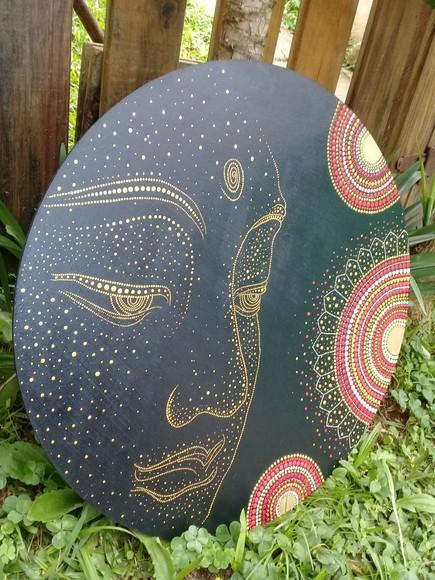 Mandala Rosto de Buda 60cm