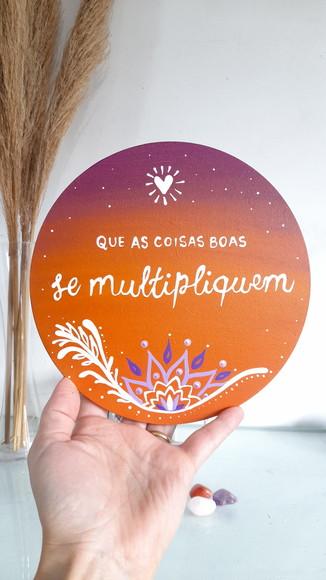 Placa Decorativa que as Coisas Boas se Multipliquem 20cm