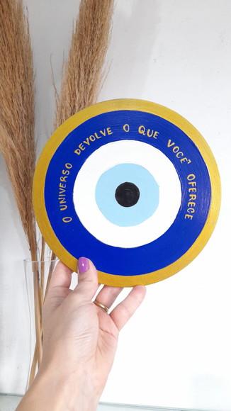 Placa Decorativa Olho Grego 20cm