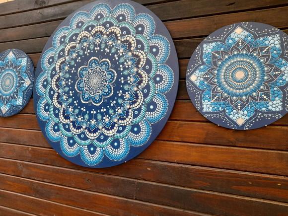 Trio De Mandalas Da Calmaria 60cm, 30cm