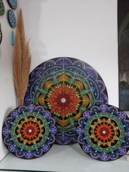 Trio Mandala dos Chakras 60cm +30cm