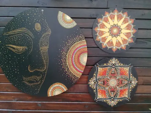 Conjunto 3 Mandalas 60cm, 40cm, 35cm