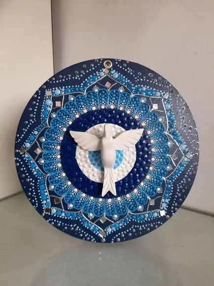 Conjunto 4 Mandalas Divino Esp. Santo 20cm