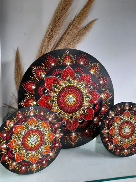 Conjunto Mandala da Energia e Sabedoria 40cm-20cm