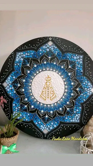 Dupla de Mandala da Harmonia 60cm- Ns Aparecida 40cm