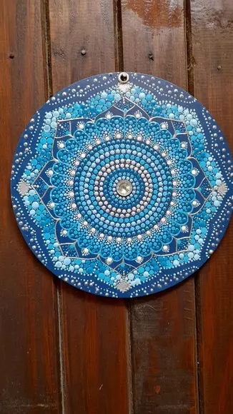 Dupla De Mandalas 20cm Energia Espiritual + Olho Grego