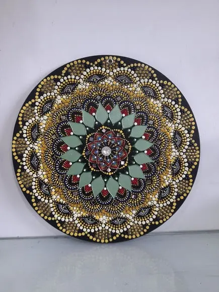 Dupla de mandalas 40cm Abund Financeira e prosp e saúde