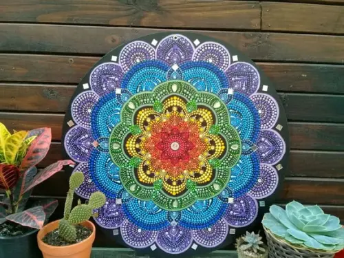 Dupla de Mandalas da Saúde e Renovação e Chakras 60cm