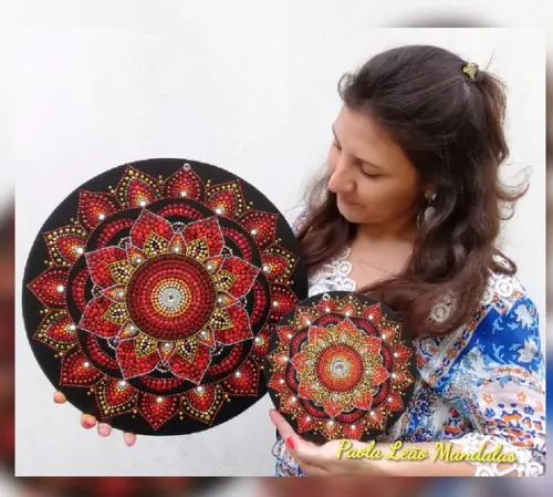 Dupla de Mandalas da Energia e Sabedoria 40cm, 20cm