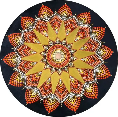 Dupla de Mandalas dos Chakras e Abundância Financeira 60cm