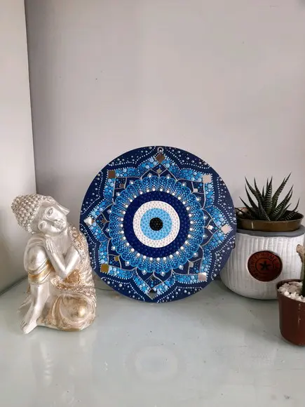 Dupla Mandala Arvore da Vida 60 Cm+olho Grego 20cm