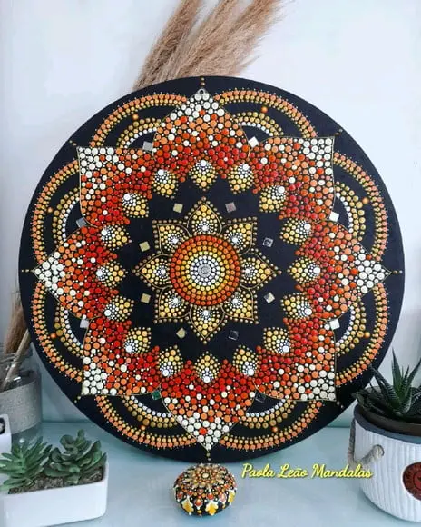 Dupla Mandalas da Vitalidade 50cm e Nossa Senhora 40cm