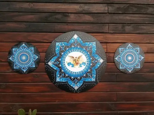 Mandala Arcanjo São Miguel 40cm +energia Espiritual 20cm