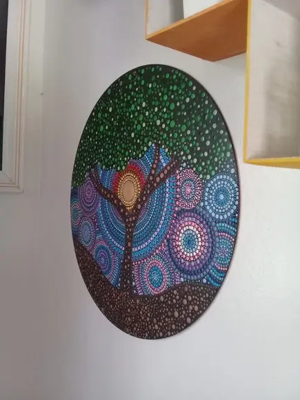 Mandala Arvore da Vida 40 cm em mdf