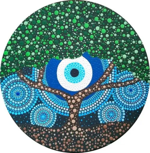 Mandala Árvore da Vida com Olho Grego 60 cm