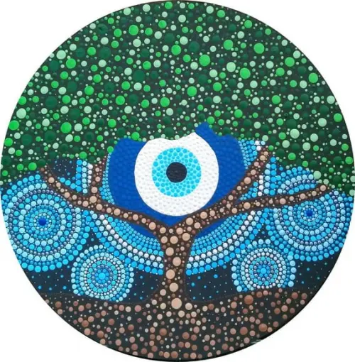Mandala Árvore da Vida com Olho Grego 80 cm