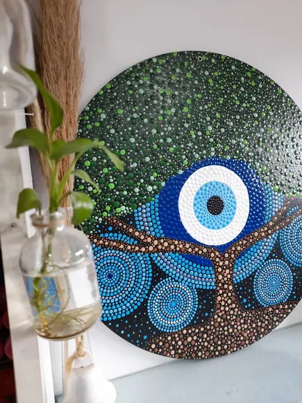 Mandala Árvore da Vida com Olho Grego 60 cm