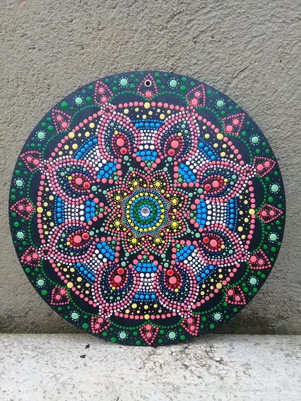 Mandala Boas Energias Vermelha 30cm