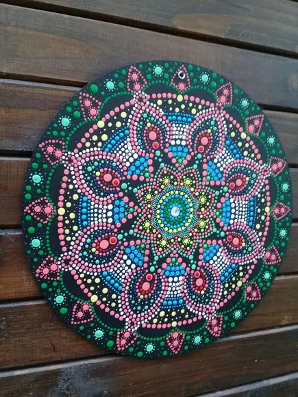 Mandala Boas Energias Vermelha 30cm
