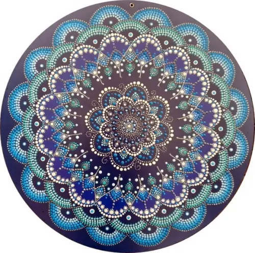 Mandala da Calmaria Pintada a Mão 60cm