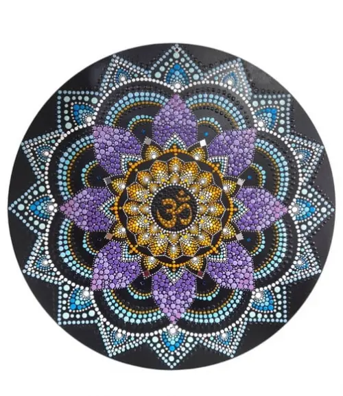 Mandala da Espiritualidade e Paz "50 cm Pintada a Mão