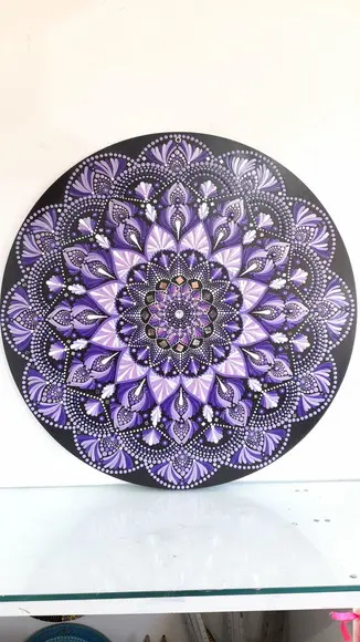 Mandala da Harmonia 60 cm Pintada a Mão
