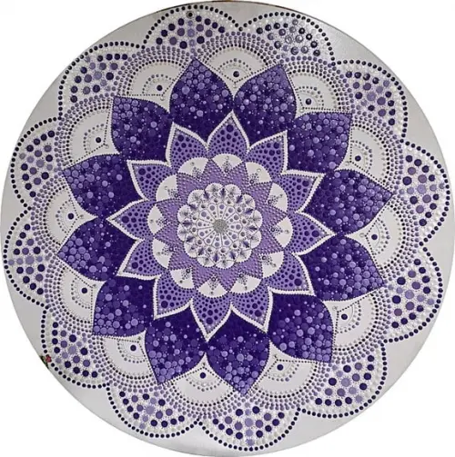 Mandala da Harmonia 60 cm Pintada a Mão