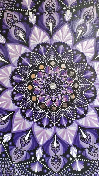 Mandala da Harmonia 60 cm Pintada a Mão