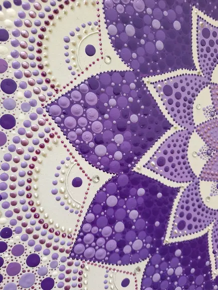 Mandala da Harmonia 60 cm Pintada a Mão