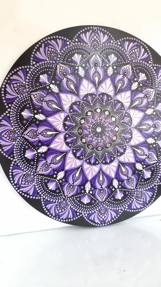 Mandala da Harmonia 60 cm Pintada a Mão