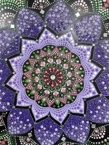 Mandala da Harmonia 60cm Pintada a Mão