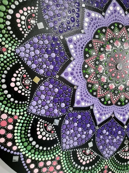 Mandala da Harmonia 60cm Pintada a Mão