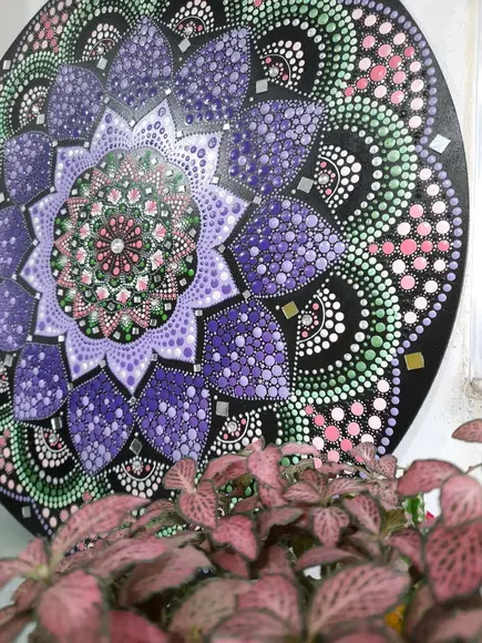 Mandala da Harmonia 60cm Pintada a Mão