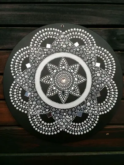 Mandala da paz e acolhimento 35cm