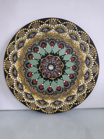 Mandala Da Prosperidade E Saúde 35 Cm